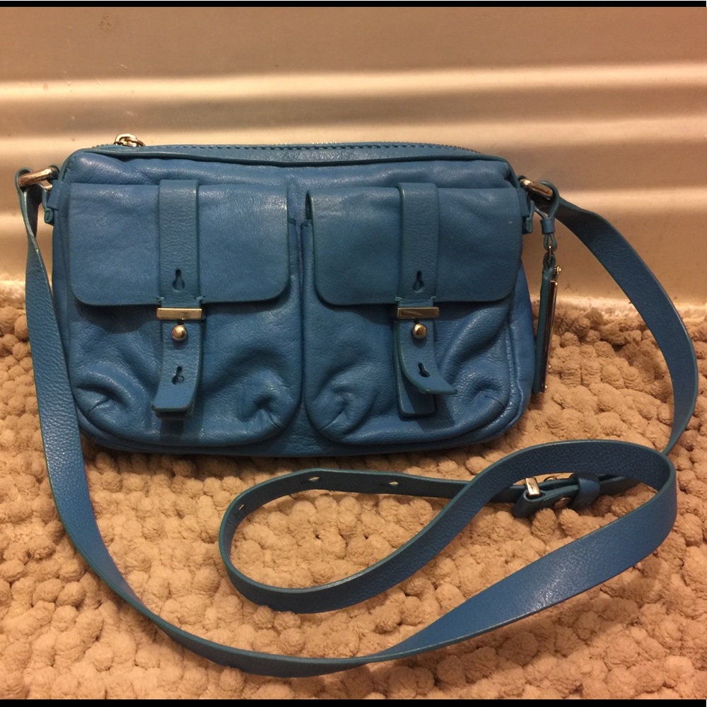 Marc By Marc Jacobs Blue Leather Crossbody Bag.